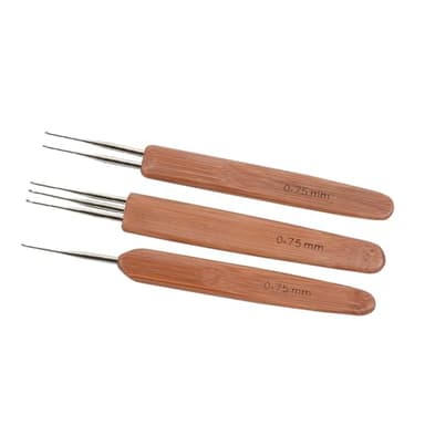 3 Pcs/Set Dreadlock Crochet Hook for Hair Dreadlock Needle Tool for Braid Craft Dread Locks Crochet Needles 0.75mm (1 Hook 2 Hooks 3 Hooks)