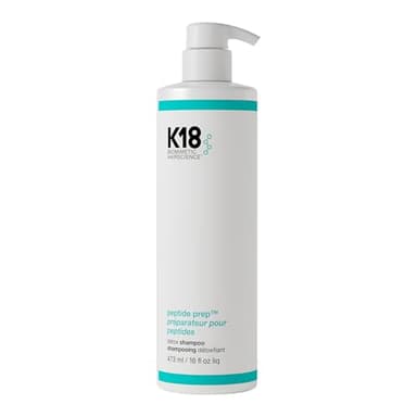 K18 PEPTIDE PREP™ Color-Safe Detox Clarifying Shampoo, Non-Stripping, pH-Optimized Cleanse, Removes Product Buildup, Dirt, Oils & Metals, 16 Fl Oz