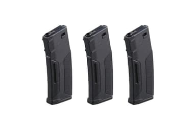 Lancer Tactical Advanced Polymer M4 Airsoft Magazine 140RD Mid Cap - 3 Pack