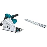 Makita SP6000J 6-1/2" Plunge Circular Saw, with Stackable Tool Case and 194368-5 55" Guide Rail