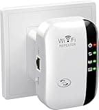 WiFi Extender Signal Booster Up to 5000sq.ft and 58+ Devices, WiFi Range Extender, Wireless Internet Repeater, Long Range Amplifier with Ethernet Port,1-Key Setup, Access Point, Alexa Compatible