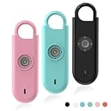 Fauxomor 140dB Personal Safety Alarm for Women, 3 Pack Safe Alarm Protection Keychain with Strobe Light & Low Battery Notice, Security Siren Self Defense for Seniors College Girls, Pink+Blue+Black