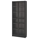 Ikea BILLY/OXBERG bookcase, 80x30x202 cm, black-brown