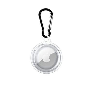 Transparent Clear Case for Apple AirTag Protective Skin Cover with Keychain