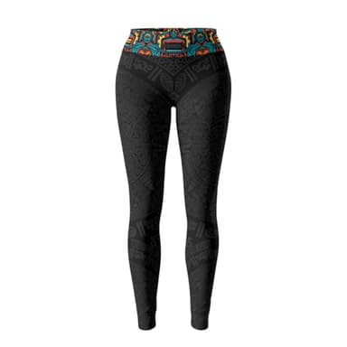 RASHNINJA Aztec Women's Compression Pants for MMA Durable Spats Women for BJJ Jiu Jitsu and Combat Sports (US, Alpha, Large, Regular, Regular, V3)
