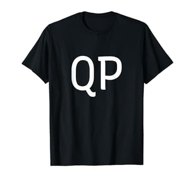 QP Two Letter Pair - Elegant Personalized Initials T-Shirt