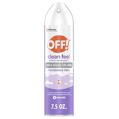 OFF! Clean Feel Insect Repellent Aerosol with 20% Picaridin - Long-Lasting DEET-Free Protection from Mosquitoes, Fragrance-Free Pest Control For Ticks & Flies, Camping, Bug Spray - 7.5 oz