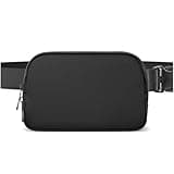 Extra Long Strap Fanny Pack, 60 Inch Max Adjustable Strap Plus Size Crossbody Bag, Extended Length Waist Bag, Lulu Dupes Everywhere Belt Bag 1L (XXL,Black)