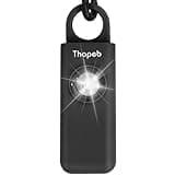 Personal Safety Alarm for Women–Keychains for Women and Self Defense Siren, Extra Loud Siren and LED Strobe SOS Light, Helps Elderly & Children, Men, Emergency Personal Alarm (Charcoal)