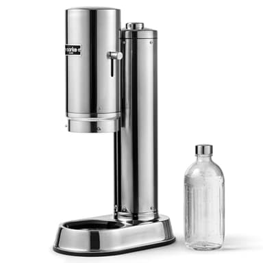 Aarke Carbonator Pro, Sparkling & Carbonation Water Machine, Stainless Steel with Glass Reusable Bottle Volume 800 mL/27 fl oz (Stainless Steel)
