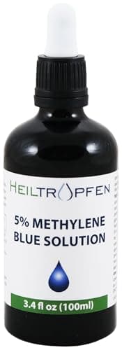 Methylene Blue 5% Solution 3.4 Fl Oz - 100 ml | Highest Concentration | Ultra High Purity | USP Pharma Grade Ingredients - Third-Party Tested | Formaldehyde Free | Glass Bottle | Heiltropfen®