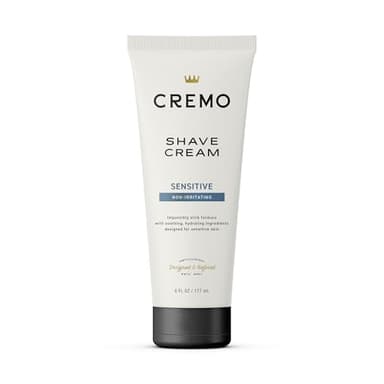 Cremo Sensitive Shave Cream, Astonishingly Superior Ultra-Slick Shaving Cream for Men, Fights Nicks, Cuts and Razor Burn, 6 Fl Oz