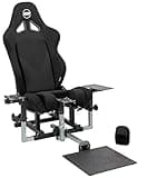 SimFab Modular Flight Simulator Cockpit For Combat Simulation. DCS Edition. Compatible With Thrustmaster Warthog, WinWing, VirPil, VKB And Alike Controls. Upgradable To General Aviation, Space Sim Or Sim Racing. (black seat)