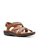 Clarks Women's Laurieann Rena Flat Sandal, Tan Combi, 9