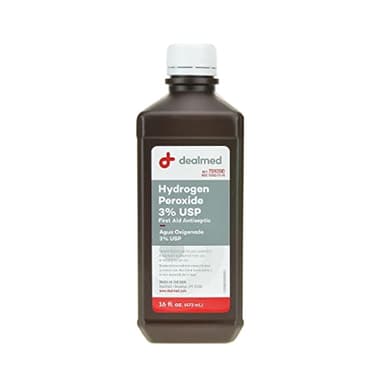 Dealmed Hydrogen Peroxide 3% USP | Made in USA | First Aid Antiseptic | 16 fl. oz. (1)