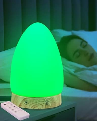 Green Light Therapy Lamp for Migraines Headaches Insomnia Sleep Light Sensitivity Anxiety Relief 520nm Narrow Band Green LED Multi-Mode Warm Natural Cold White Light Desk Lamp Remote Charging Port