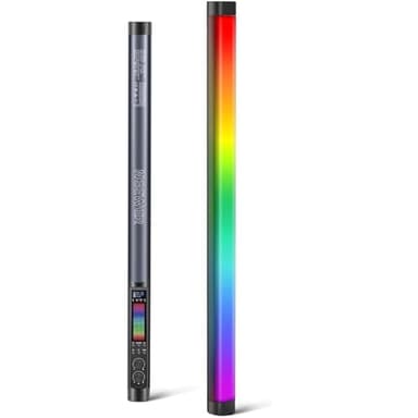 NEEWER TL60 RGB Tube Light, 20W Full Color LED Video Wand, APP/2.4G/DMX Control, 7 Pixel Effects 2500-10000K CRI97+, Radio Frequency, with Adapter, Mount, Cable, Bag