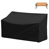Epicover Outdoor Bench Cover, 210D Heavy Duty 2-Seater Patio Bench Furniture Covers with Air Vents, All Weather Resistant Bench Cover for Patio Furniture, 53L x 26W x 35H inches