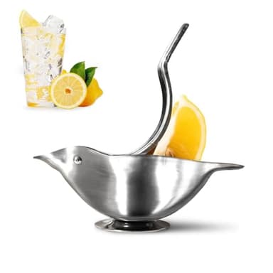 Bird Lemon Squeezer With Pour Spout - Manual Citrus Juicer | Handheld Fruit Press for Lemons & Limes | Stainless Steel, Easy to Use & Clean, Compact Kitchen Tool for Fresh Juice, Cocktails & Cooking