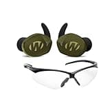 Walkers Silencer BT 2.0 Rechargeable Electronic Earbuds (OD Green) - Wireless Bluetooth Connectivity, Noise Reduction Technology, Long Battery Life Bundle with Shooting Glasses (2 Items)