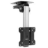 Mount-It! Folding Ceiling TV Mount | Flip Down and Under Cabinet TV Bracket for Compact Screens 13-27 Inch | Space-Saving Tilt and Swivel Design | Adjustable Height | VESA 75x75, 100x100 | Max 44 lbs