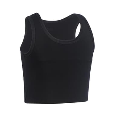 JARAZIN Women Transgender Tomboy FTM Pull On Closure Elastic Chest Binder Pullover Tank Top (Medium, Black)