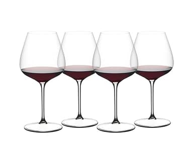 Riedel GRAPE Pinot Noir/Nebbiolo/Aperitivo, Crystal Glass Wine & Cocktail Glass, 4 Pack, Dishwasher Save, 5424/07 US