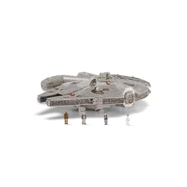 Star Wars Micro Galaxy Squadron Millennium Falcon - 9-Inch Assault Class Vehicle with Four 1-Inch Micro Figure Accessories