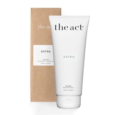 The Act Extra Nourishing Hair Mask with Argan Oil, Coconut Oil, Hyaluronic Acid - Intense Hydration, Repair for All Hair Types - Ideal for Curly and Damaged Hair - 6.8 Fl oz