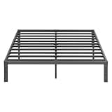 Furnitui 14 Inch High King Size Bed Frame Platform, Metal King Bed Frame No Box Spring Needed, Easy Assembly, Noise Free, Sturdy, Black