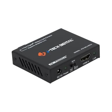 4K 60Hz HDMI Audio Extractor Converter SPDIF + 3.5MM Output Supports HDMI 2.0, HDCP 2.2, 1080P@120Hz, 1080P@144Hz, Dolby Digital/DTS Passthrough CEC, HDR10 by J-Tech Digital [JTD18G-H5CH]