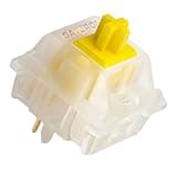GUYEKS Gateron Milky Yellow Pro V2 Pre-lubed 5-Pin 50gf Linear Switches for MX Mechanical Keyboard Game Keyboard(72PCS, Milky Yellow Pro)