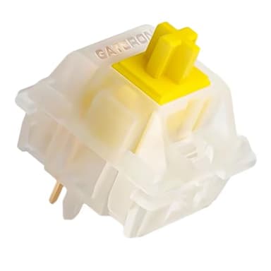 Gateron Milky Yellow Pro V2 Pre-lubed 5-Pin 50gf Linear Switches for All MX Mechanical Keyboard Game Keyboard(Milky Yellow Pro V2,72PCS)