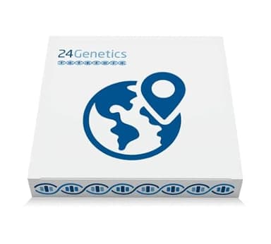 24Genetics - DNA Ancestry Test Kit - 1500+ Regions Worldwide - Genetic Testing - Includes at-Home Saliva Collection kit