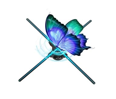 3D Hologram Fan, 70CM 3D Hologram Led Fan Projector, Holographic Fan Splicing Advertising, with Wifi+Bluetooth+Remote Control, Cool Display of Logo and Product, Easy To Move and Disassemble