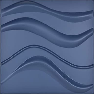 Art3d Navy Blue 3D Wall Panel PVC Slim Wave Covers 32 Sqft, for Interior Wall Decor in Living Room,Bedroom,Lobby,Office,Shopping Mall