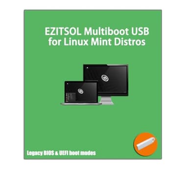 EZITSOL USB for Linux Mint 22 & 21.3 64bit, 19.3 32bit - 3IN1 Bootable Linux USB Flash Drive