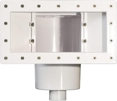 Poolzilla Wide-Mouth Complete Thru-Wall Skimmer Kit for Above-Ground Swimming Pool, White