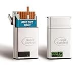 Habit Control Cigarette Case with a Timer Lock – Portable Timed Cigarette Dispenser to Reduce & Quit Smoking Aid – Time Lock Box for 84mm/3.3in King Size (Short) Cigarettes, Pills & Snacks