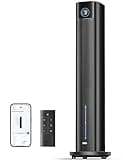 Dreo Tower Fan for Bedroom, 43" Cooling Fans That Blow Cold Air 2025 Upgraded, Evaporative Air Cooler, Quiet 85° Oscillating Floor Fan, Easy Cleaning, APP Control, 4 Modes & 4 Speeds, 12H Timer, Black