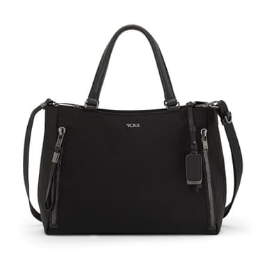 TUMI - Voyageur Valetta Tote - Women's Carryall Bag, Lightweight and Roomy, Functional Purse for Everyday, Business & Travel - Medium, Black & Gunmetal Hardware