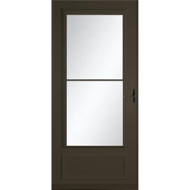 LARSON Brown 370-85 Midview 34-in by 81-in Storm Door with Aged Bronze Handle