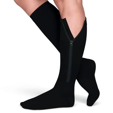 TheraMagic™ Zipper Compression Socks for Men & Women, 20-30mmHg Closed Toe Graduated Zippered Compression Stocking