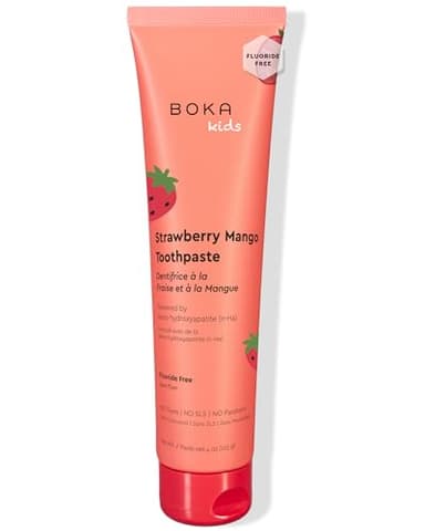 Boka Fluoride Free Toothpaste Nano Hydroxyapatite Toothpaste - Strawberry Mango Flavor, 4 oz 1Pk US Manufactured