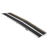 MOTORHOT 10ft Portable Wheelchair Ramp Non-Slip Aluminum Folding Handicap Home Steps Scooter Door Threshold Ramp for 10 inch -30 inch Step Heights 600 lbs Capacity 28in Wide