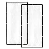 Cosmos 2 Pcs Clear Tarp Cover Heavy Duty Transparent Plastic Tarpaulin Rain Tarp with Grommets for Garden Greenhouse Plant Cover Balcony Patio Outdoor Camping, Waterproof & Tear Resistant, 78 x 39 in