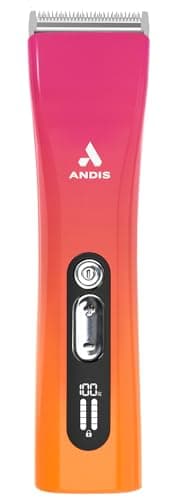 Andis 562745 ProClip 5-in-1 Adjustable Blade Cord/Cordless Pet Hair Clipper, 5 Blade Settings, 5 Speeds, Feather Light, Digital Display Screen, Sunset