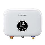 Tankless Water Heater Electric, ECOTOUCH 6kW 240V Point of Use Water Heater on Demand Water Heater Instant Hot Water Heater Electric ETL Certificated Self-modulation ECO60SE White