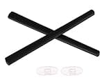 NicelyFit Replacement Temple Ear Socks for Oakley Metal Plate OX5038, Carbon Plate OX5079 Eye Glass Frames with Black 1 Pair w Nose Pads