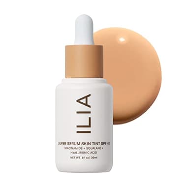 ILIA - Super Serum Skin Tint SPF 40 | Non-Comedogenic, Vegan, Lightweight to Help Against Blue Light, + Pollution while Hydrating, Smoothing, + Refining (Paloma ST9, 1 fl oz | 30 ml)
